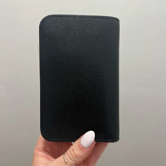 BRAND NEW Kate Spade Black Bifold Card Holder with Pink Interior - Picture 4 of 5